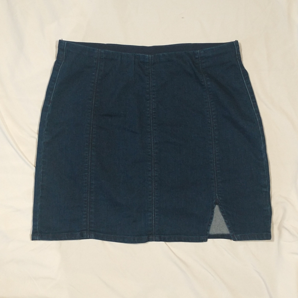 Free People stretch denim skirt